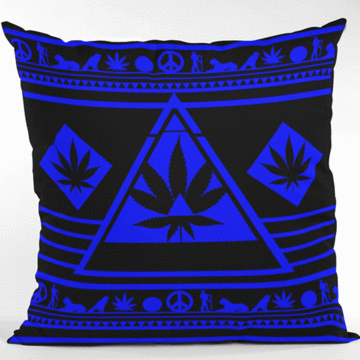 weed leaf pillows