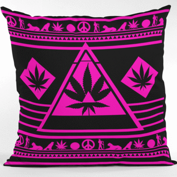 weed leaf pillow